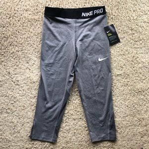 Grey Nike Pro Spandex Leggings